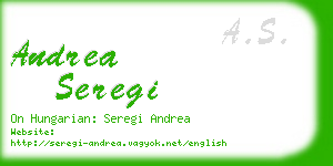 andrea seregi business card